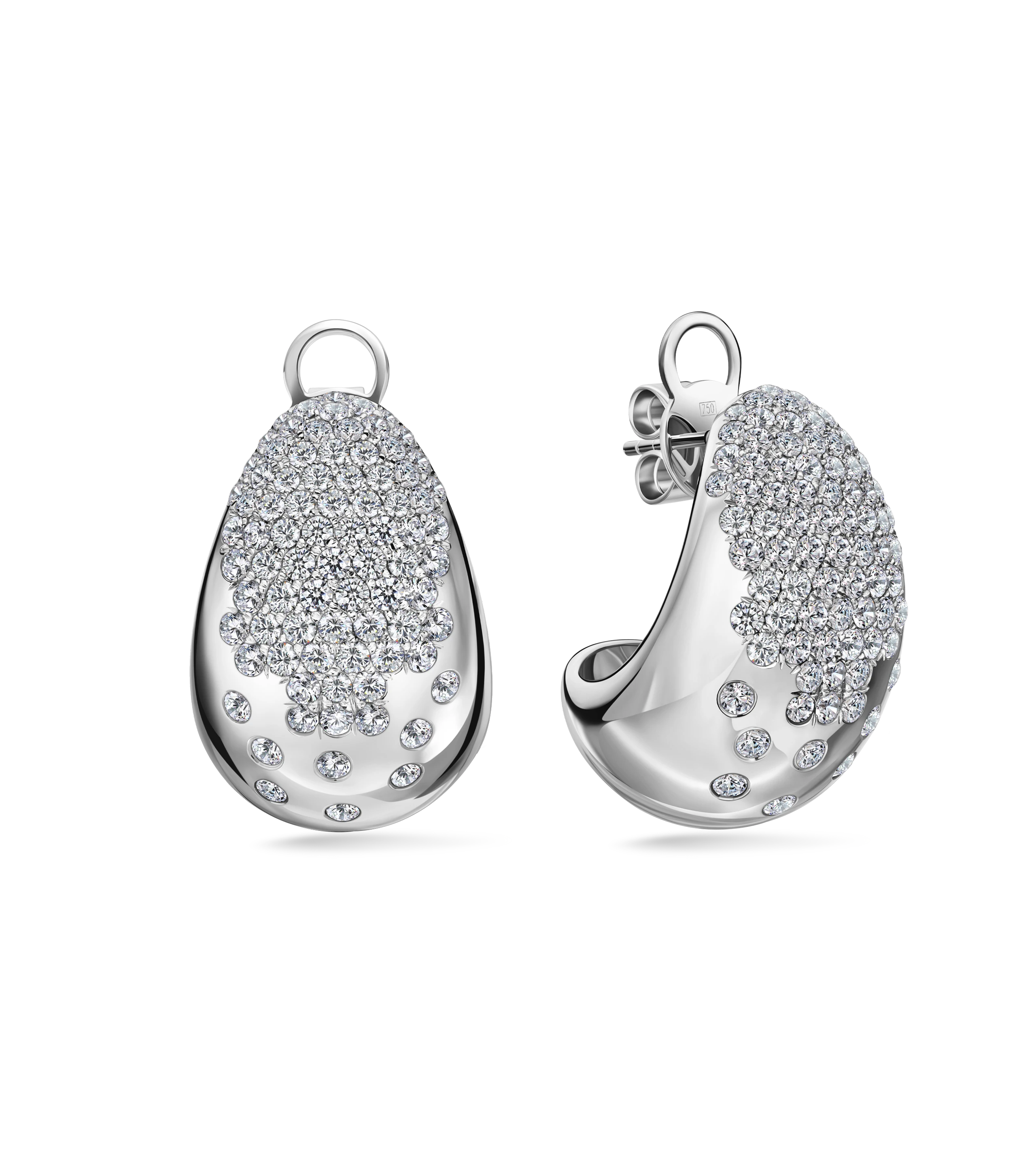 Серьги из белого золота