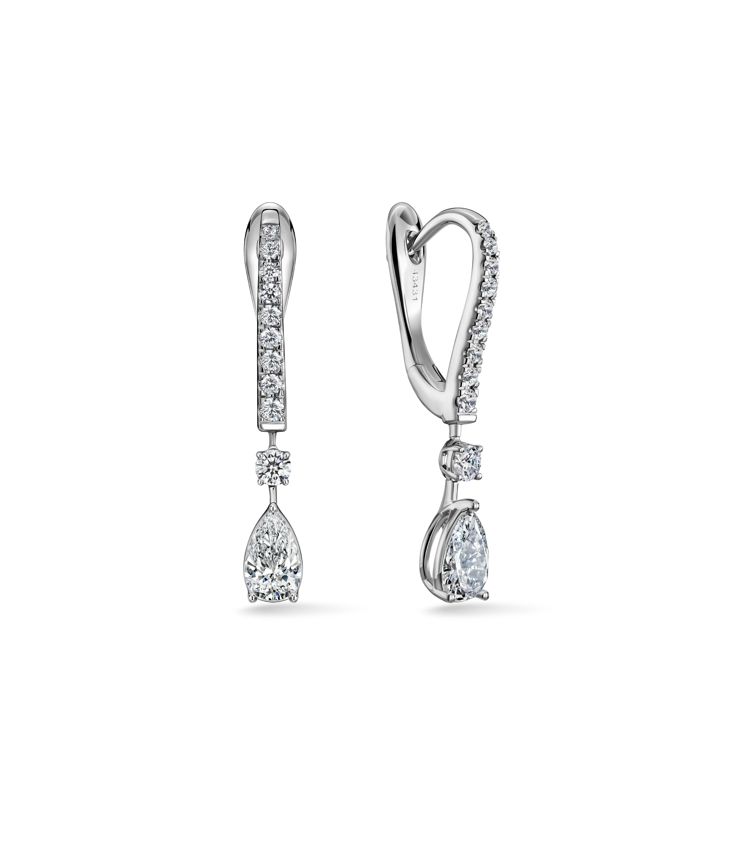 Серьги из белого золота