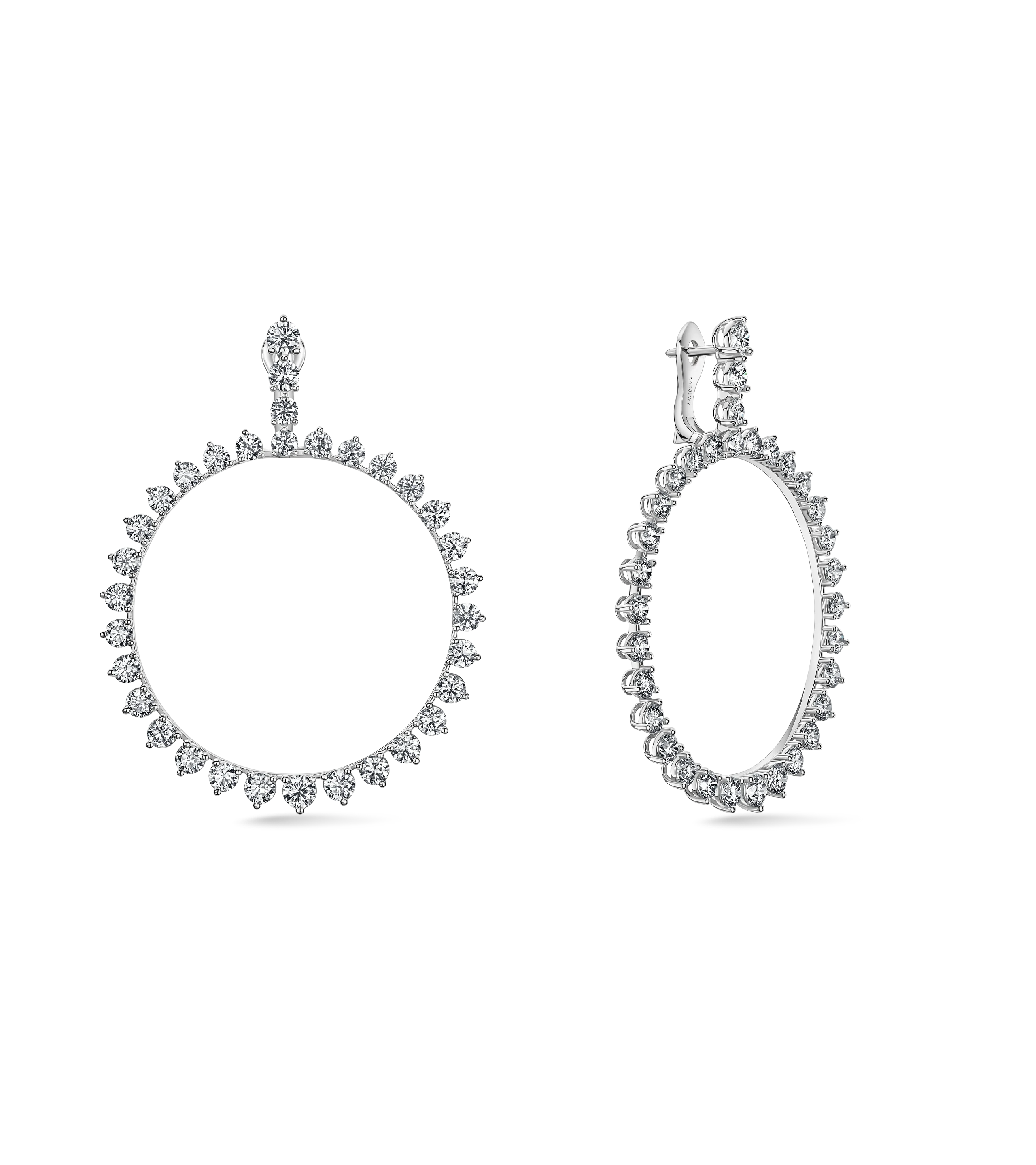 Серьги из белого золота