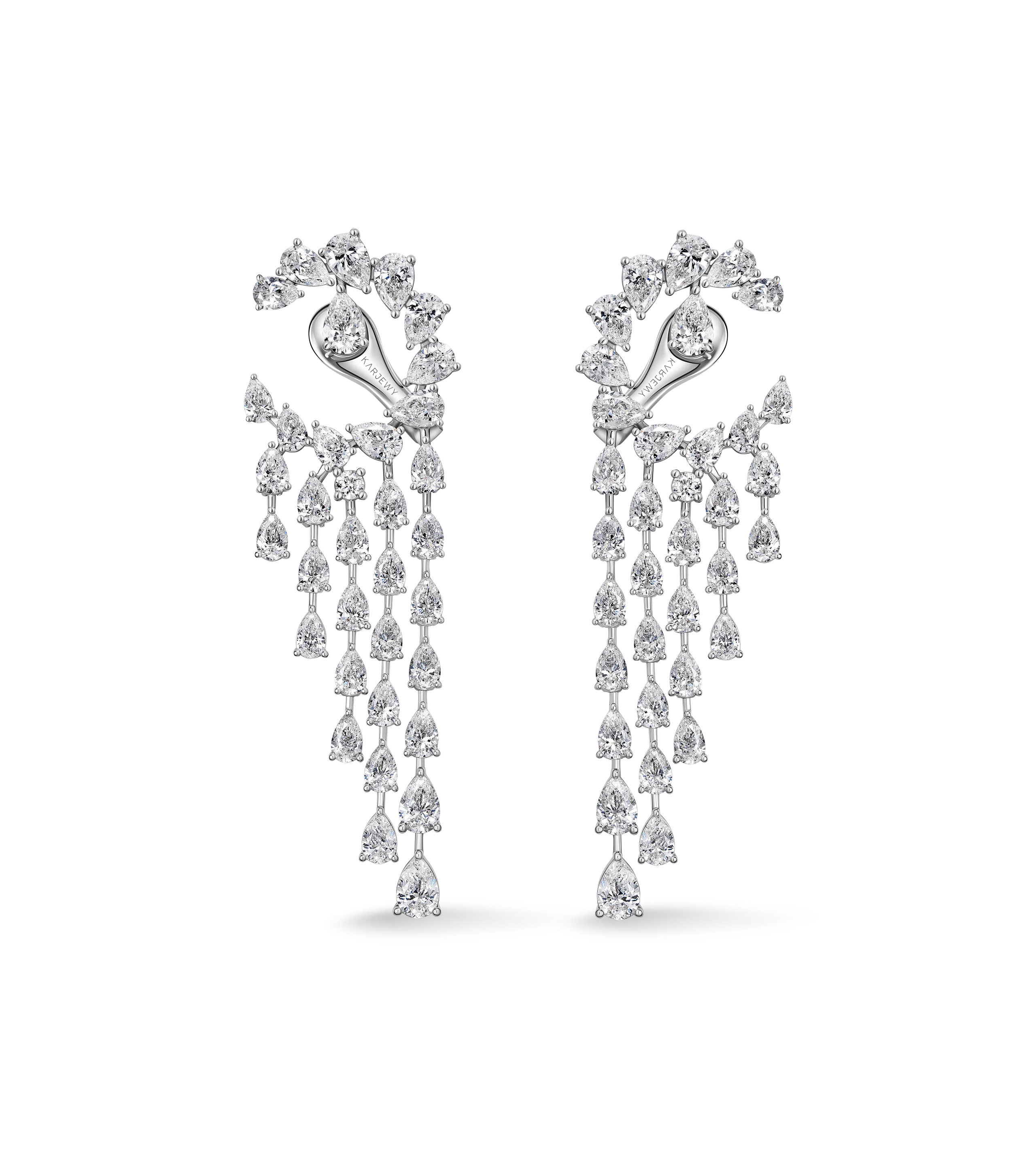 Серьги из белого золота 